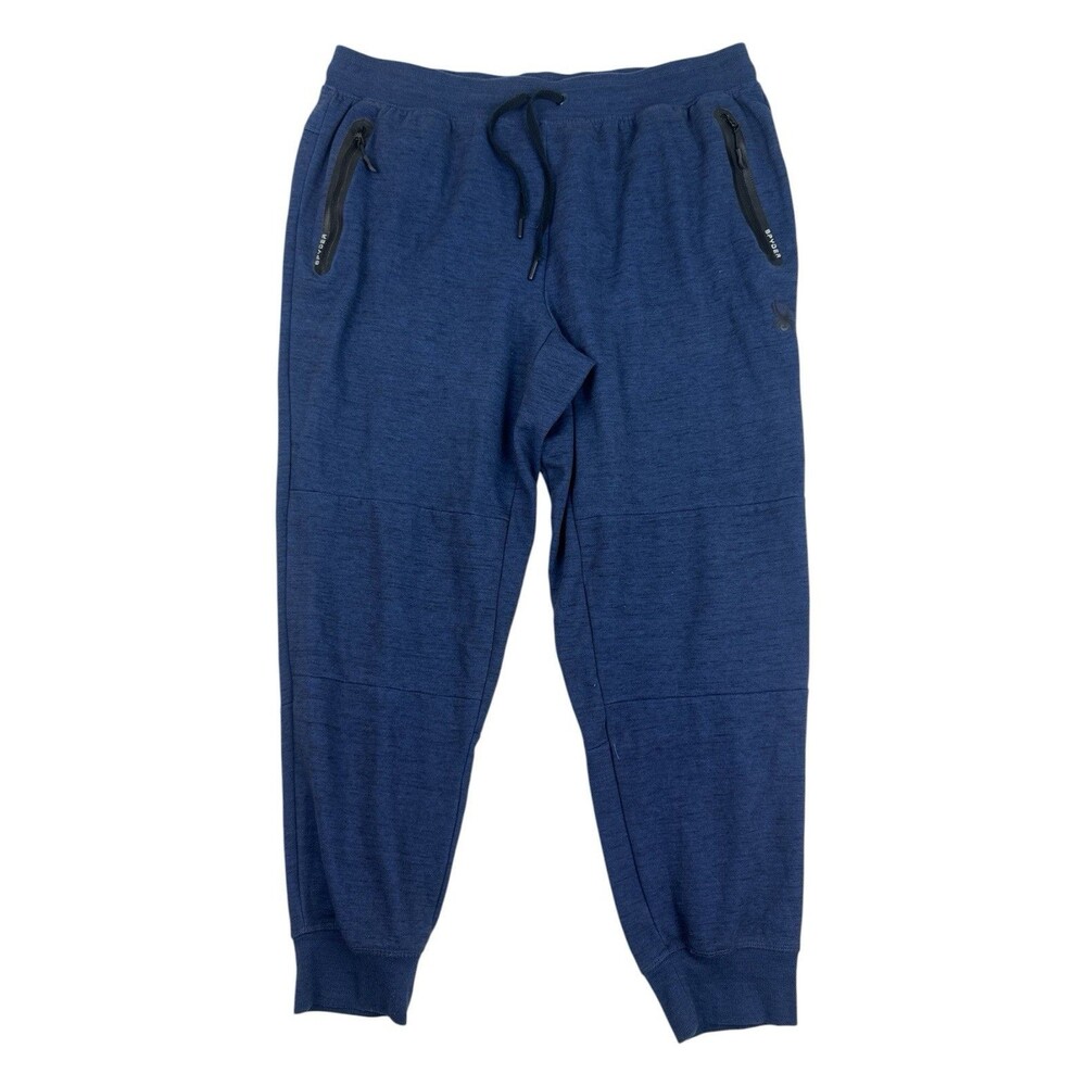 Spyder Active Men’s XXL Blue Performance Jogger Sweatpants Zip Pocket Athleisure